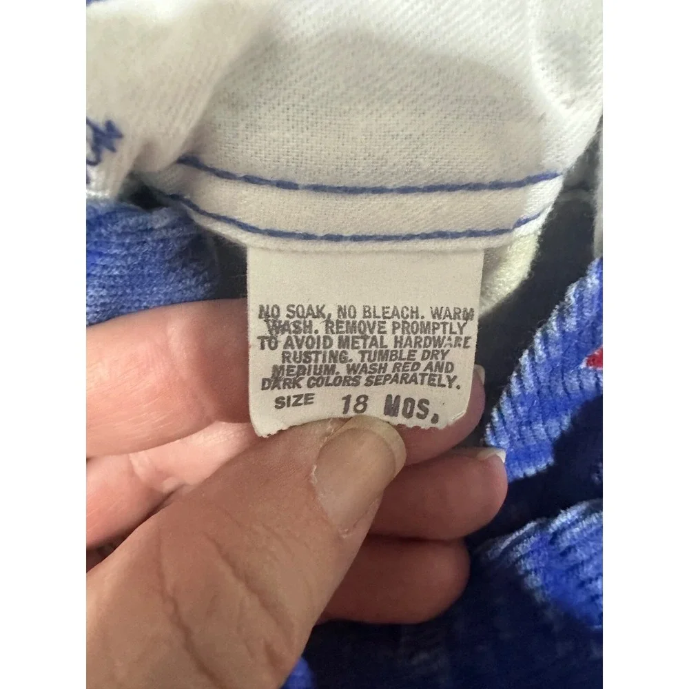 vtg osh‎ kosh vestbak corduroy clown overalls 18 mos